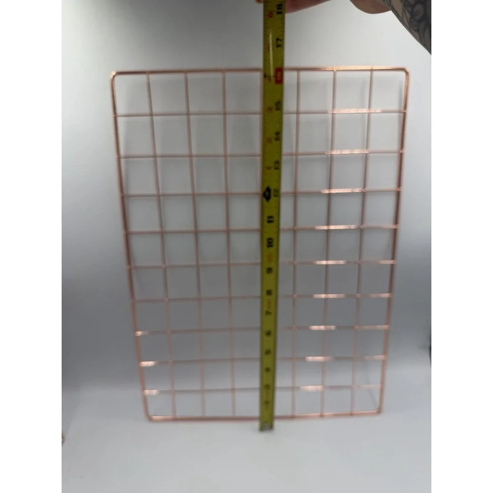 Lot Of 2 Rose Gold Wire Grid Panel 12 X 16.25 Inches!